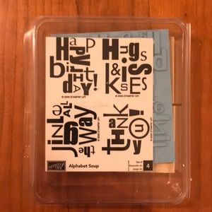 NIB Stampin Up “Alphabet Soup” stamp set